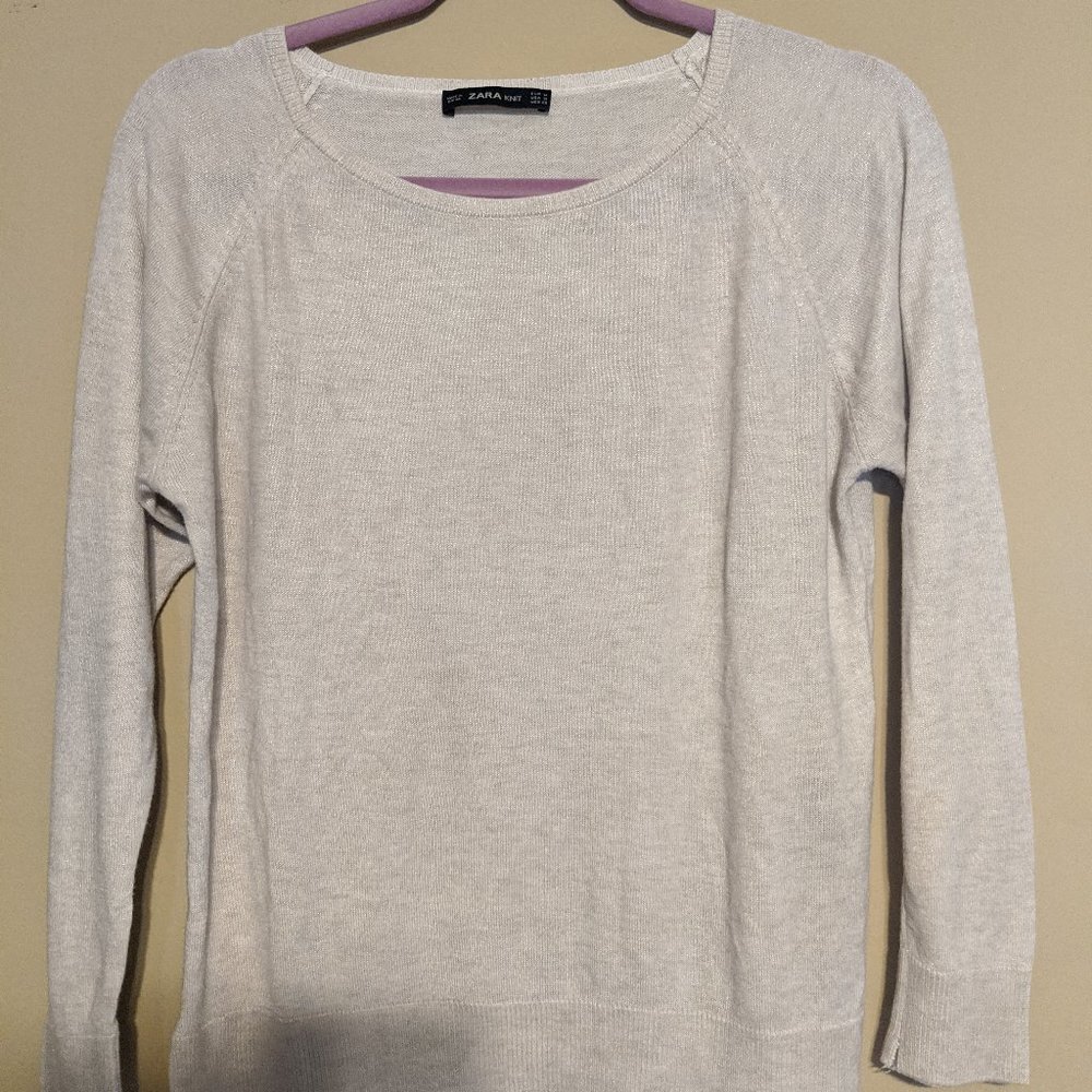 Beige ZARA knit sweater